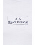 Armani Exchange Памучна тениска в бяло с принт - Pepit.bg