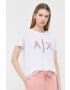 Armani Exchange Памучна тениска в розово - Pepit.bg