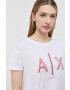 Armani Exchange Памучна тениска в розово - Pepit.bg