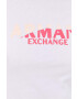 Armani Exchange Памучна тениска в бяло - Pepit.bg