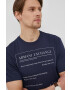 Armani Exchange Памучна тениска в тъмносиньо - Pepit.bg