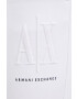 Armani Exchange Панталон дамски в бяло с изчистен дизайн - Pepit.bg