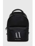 Armani Exchange Раница в черно малък размер с принт - Pepit.bg