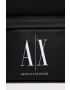 Armani Exchange Раница в черно малък размер с принт - Pepit.bg