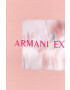 Armani Exchange Рокля в оранжево къс модел с уголемена кройка - Pepit.bg