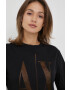 Armani Exchange Рокля в черно среднодълъг модел със стандартна кройка - Pepit.bg