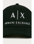Armani Exchange Шапка в черно с апликация - Pepit.bg