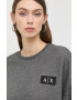 Armani Exchange Суичър в тъмносиньо с качулка с изчистен дизайн - Pepit.bg