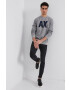 Armani Exchange Суичър мъжки в сиво с принт - Pepit.bg