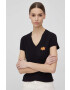 Armani Exchange Тениска дамски в черно - Pepit.bg