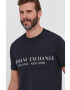 Armani Exchange Тениска мъжка в тъмносиньо с принт - Pepit.bg
