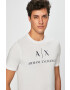 Armani Exchange Тениска в бяло с принт - Pepit.bg