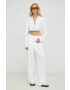 Herskind Сако с лен Loreen в бяло с едно копче с изчистен дизайн - Pepit.bg