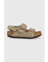 Birkenstock Детски сандали от велур Milano в бежово - Pepit.bg