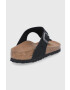 Birkenstock Джапанки Gizeh дамски в черно с равна подметка - Pepit.bg