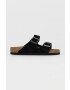 Birkenstock Кожени чехли Arizona мъжки в черно - Pepit.bg