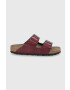 Birkenstock Кожени чехли дамски в кафяво - Pepit.bg