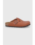 Birkenstock Кожени чехли в кафяво - Pepit.bg