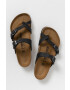 Birkenstock Кожени чехли дамски в черно с равна подметка - Pepit.bg