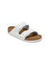 Birkenstock Кожени чехли Arizona в бяло 1025048 - Pepit.bg