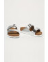 Birkenstock Кожени чехли Arizona SFB в сребристо 1005961 - Pepit.bg