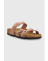 Birkenstock Кожени чехли Franca Injected Rivets SFB в розово 1024261 - Pepit.bg
