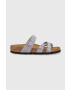 Birkenstock Кожени чехли Franca SFB в лилаво 1024270 - Pepit.bg