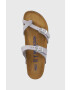 Birkenstock Кожени чехли Mayari SFB в лилаво 1024006 - Pepit.bg