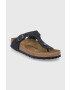 Birkenstock Кожени джапанки Gizeh в черно - Pepit.bg
