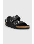 Birkenstock Кожени сандали Milano в черно - Pepit.bg