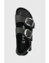Birkenstock Кожени сандали Milano в черно - Pepit.bg