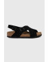 Birkenstock Сандали от велур Tulum SFB в черно - Pepit.bg
