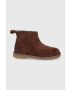 Birkenstock Велурени боти дамски в кафяво с равна подметка - Pepit.bg