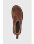 Birkenstock Велурени боти дамски в кафяво с равна подметка - Pepit.bg