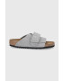 Birkenstock Велурени чехли - Pepit.bg