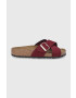 Birkenstock Велурени чехли 1020628.Maroon - Pepit.bg