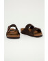 Birkenstock Велурени чехли Arizona в кафяво - Pepit.bg