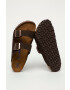 Birkenstock Велурени чехли Arizona в кафяво - Pepit.bg