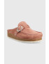 Birkenstock Велурени чехли Buckley в розово - Pepit.bg