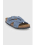 Birkenstock Велурени чехли Lugano - Pepit.bg