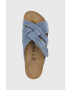 Birkenstock Велурени чехли Lugano - Pepit.bg