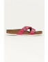 Birkenstock Велурени чехли дамски в розово - Pepit.bg