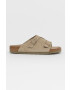 Birkenstock Велурени чехли мъжки в зелено - Pepit.bg