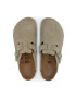 Birkenstock Велурени чехли 1025788 в зелено Boston - Pepit.bg