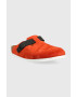 Birkenstock Велурени чехли в оранжево Boston - Pepit.bg