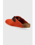 Birkenstock Велурени чехли в оранжево Boston - Pepit.bg