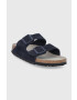 Birkenstock Велурени чехли Arizona дамски в тъмносиньо - Pepit.bg