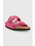 Birkenstock Велурени чехли Arizona в розово 1025554 - Pepit.bg
