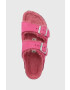 Birkenstock Велурени чехли Arizona в розово 1025554 - Pepit.bg