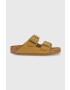 Birkenstock Велурени чехли Arizona в кафяво 1026097 - Pepit.bg